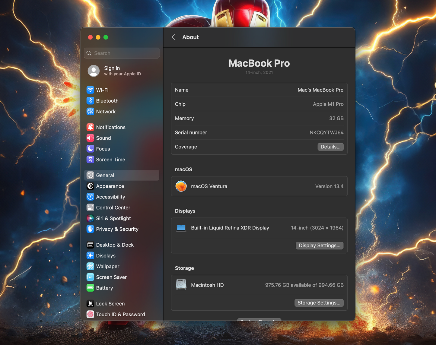 MacBook Pro 14" 2021 / M1 Pro / 32 RAM / 1TB SSD