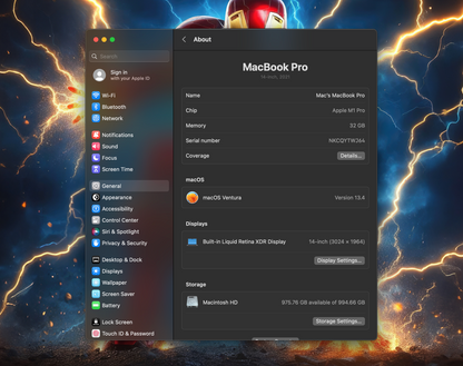 MacBook Pro 14" 2021 / M1 Pro / 32 RAM / 1TB SSD